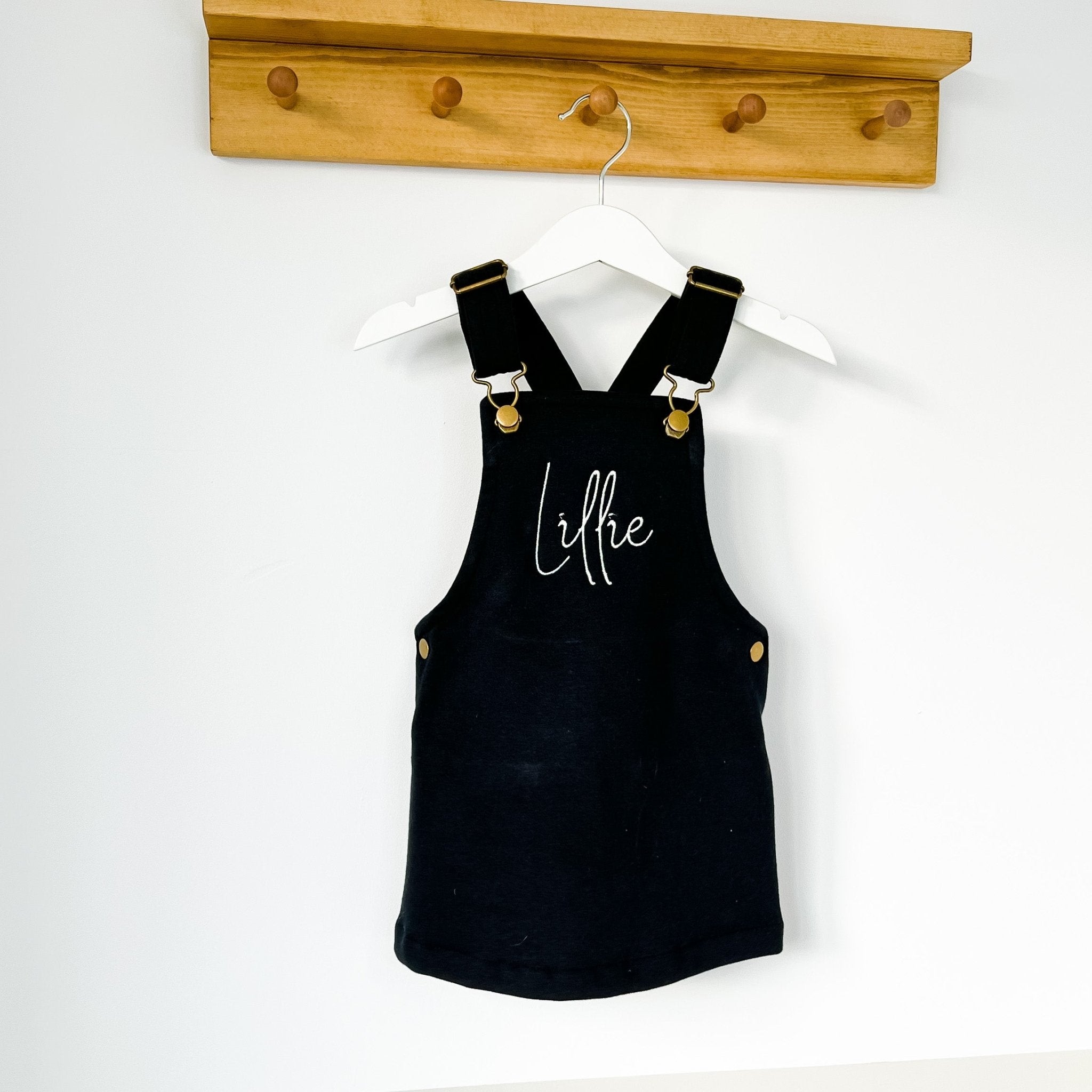 Black dungaree dress shop