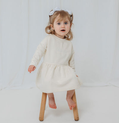Personalised Oat Sweater Dress - Amber and Noah