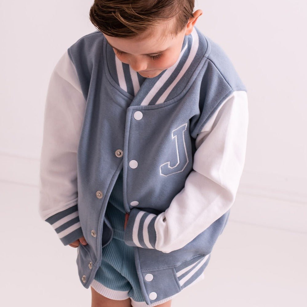 Personalised Varsity Initial Jacket Amber and Noah