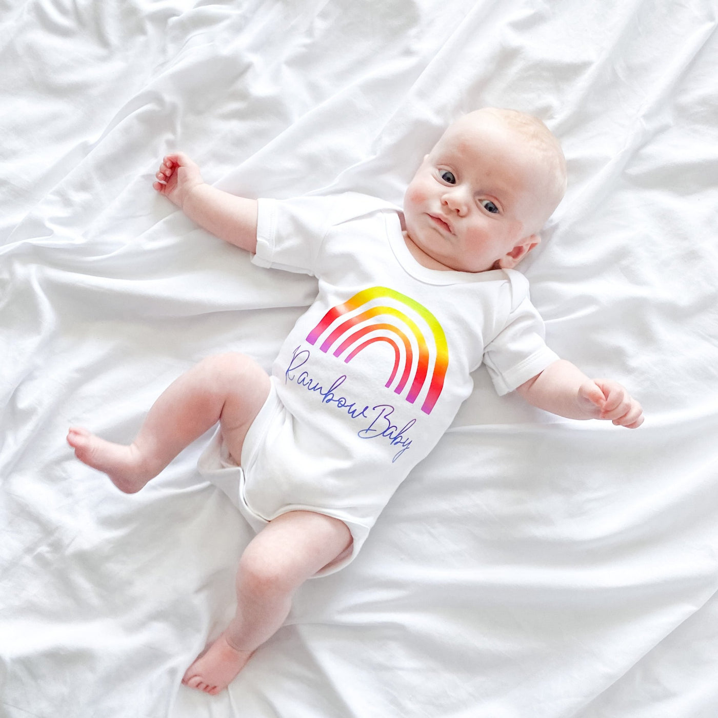 Rainbow Baby Vest - Amber and Noah