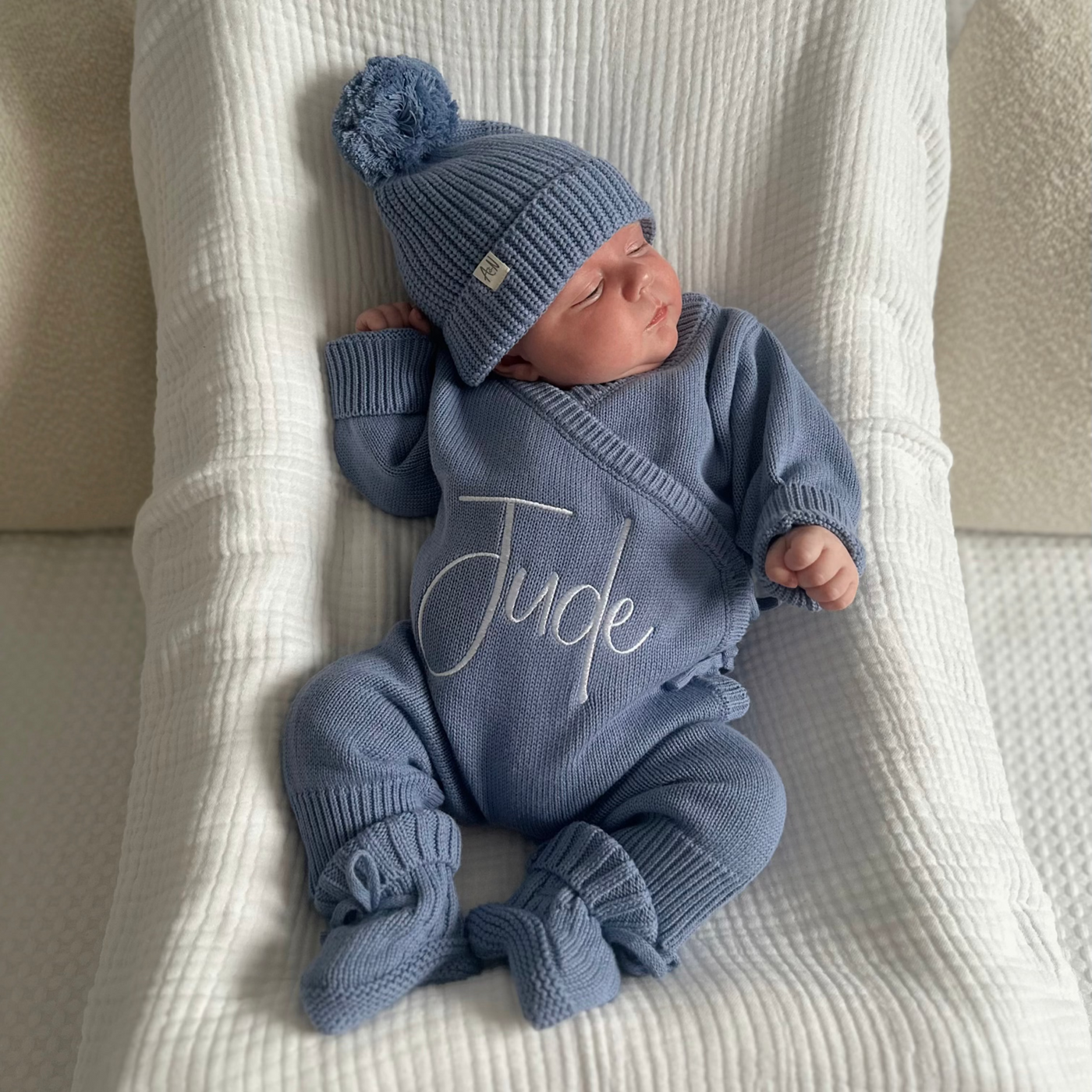 Blue Personalised Luxury Long Romper