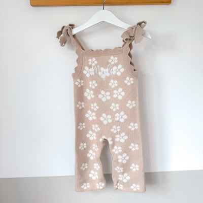 Personalised Floral Dungarees