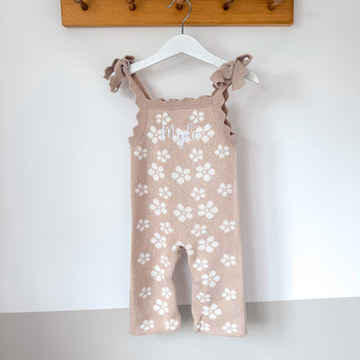 Personalised Floral Dungarees