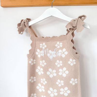 Personalised Floral Dungarees