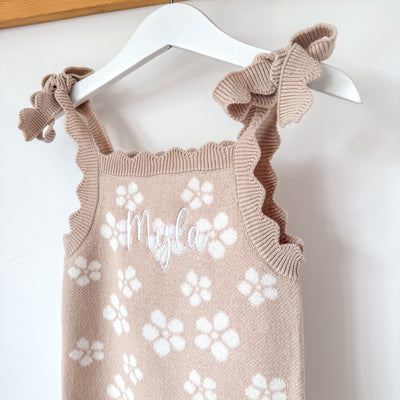 Personalised Floral Dungarees