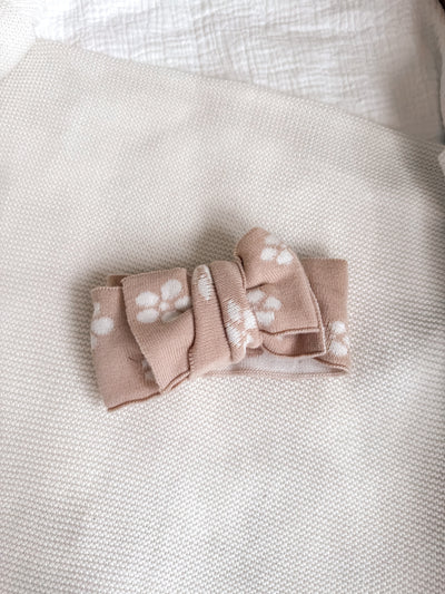 Floral Knitted Headtie Bow