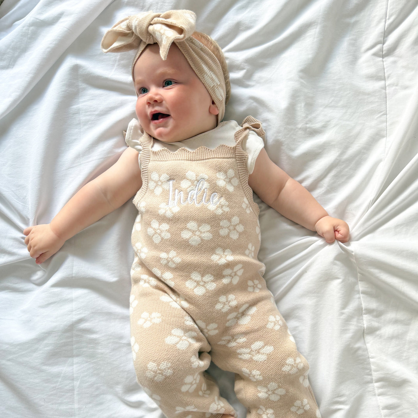 Personalised Floral Dungarees