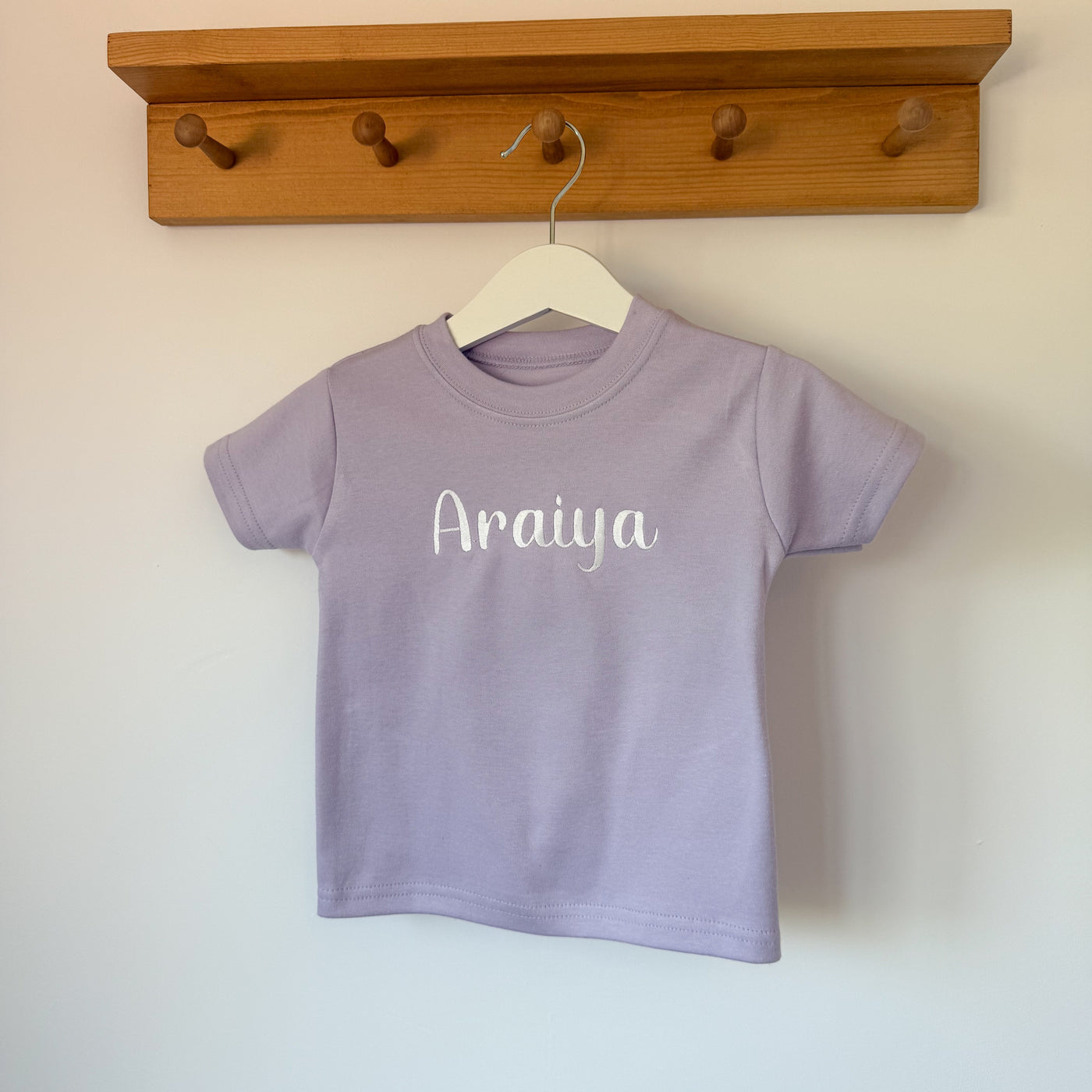 Pastel Purple Personalised Tshirt - Choice of Fonts