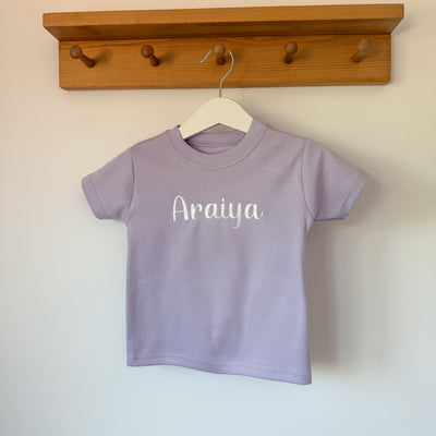 Pastel Purple Personalised Tshirt - Choice of Fonts