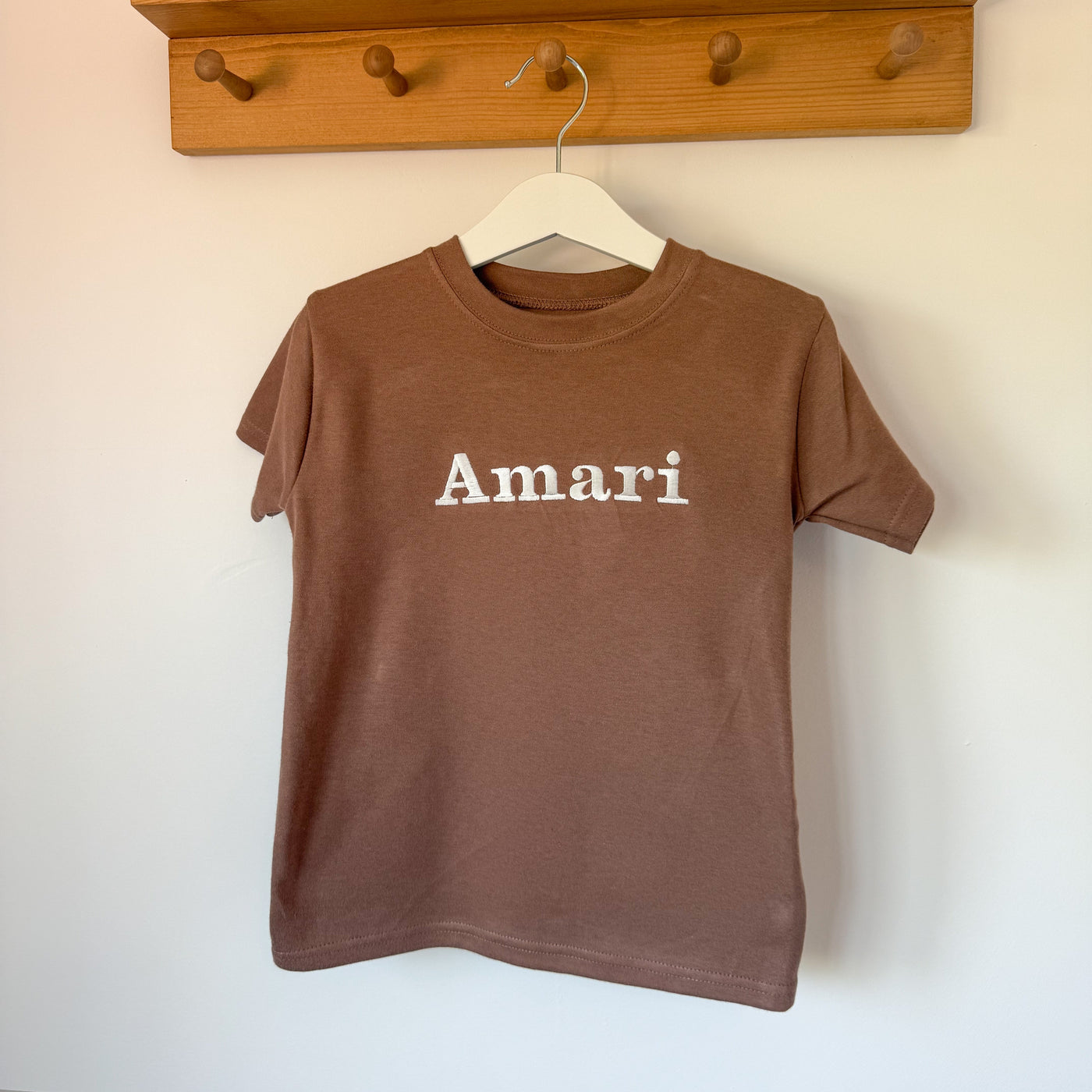 Chocolate Personalised Tshirt - Choice of Fonts