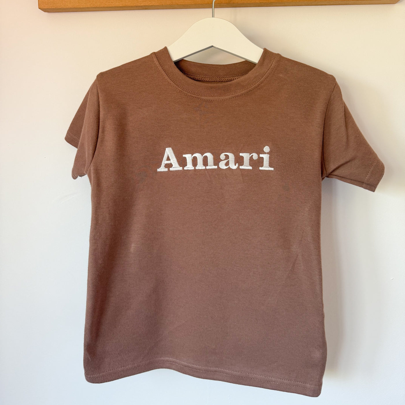 Chocolate Personalised Tshirt - Choice of Fonts