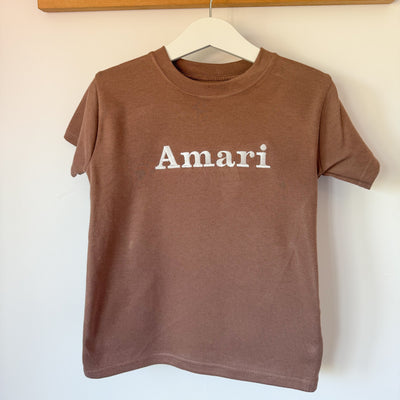 Chocolate Personalised Tshirt - Choice of Fonts
