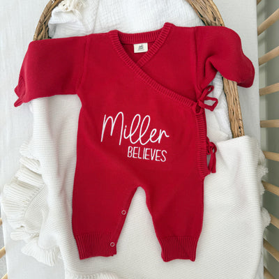 Red Believes Personalised Luxury Long Romper