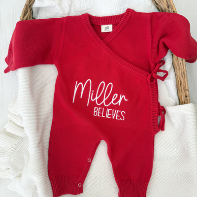 Red Believes Personalised Luxury Long Romper