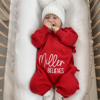 Red Believes Personalised Luxury Long Romper