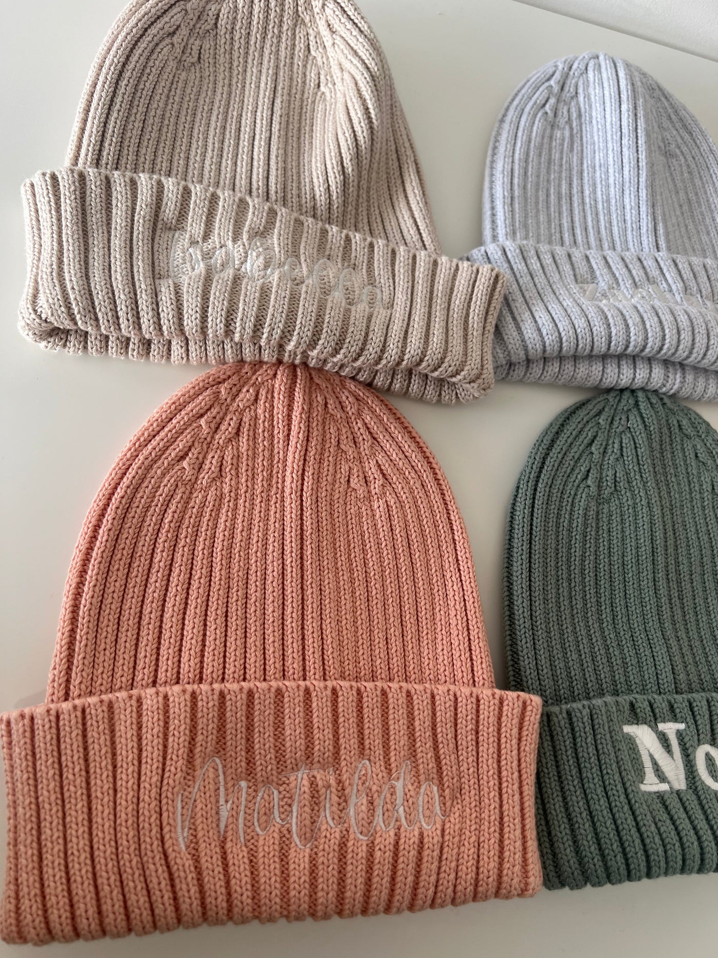 Personalised Ribbed Beanie Hat