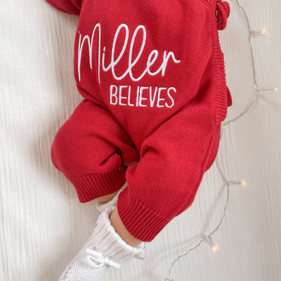 Red Believes Personalised Luxury Long Romper