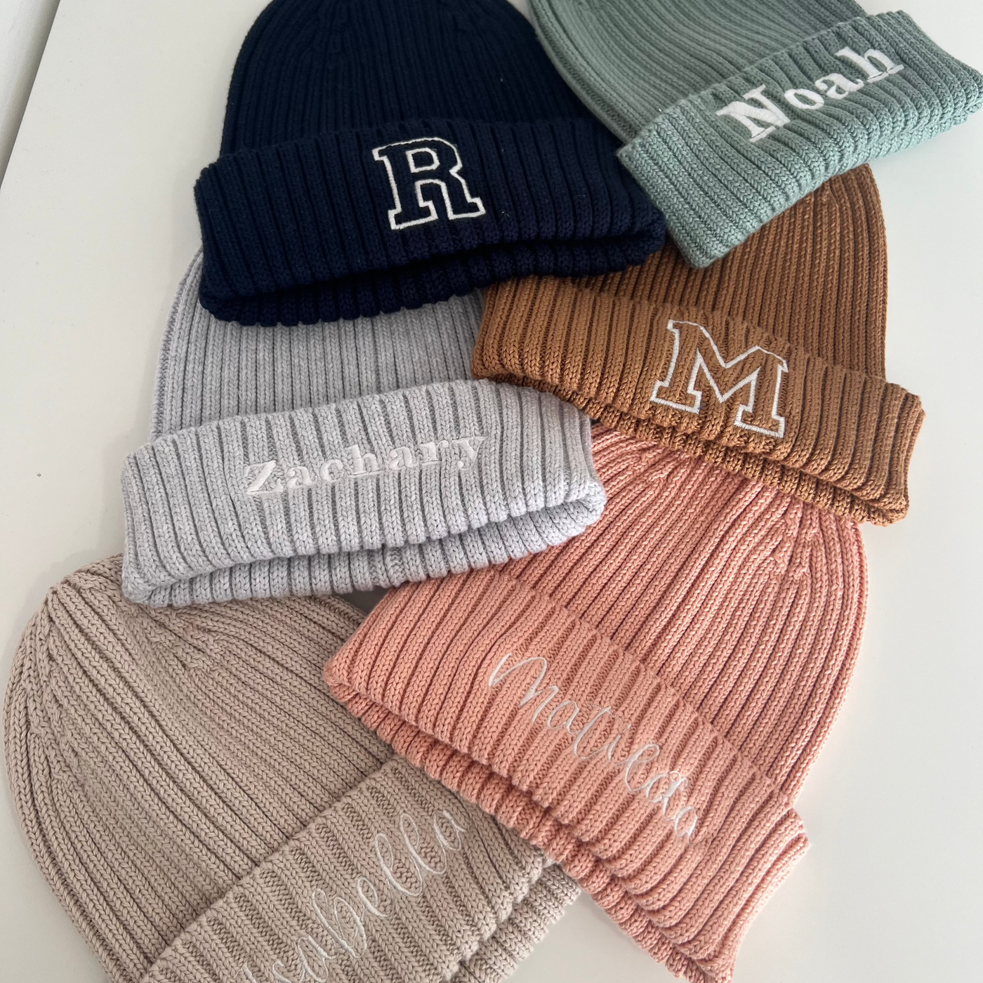 Personalised Ribbed Beanie Hat