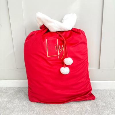 Personalised Red Santa Sack