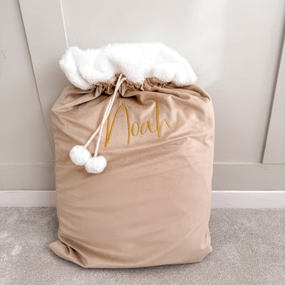 Personalised Neutral Santa Sack