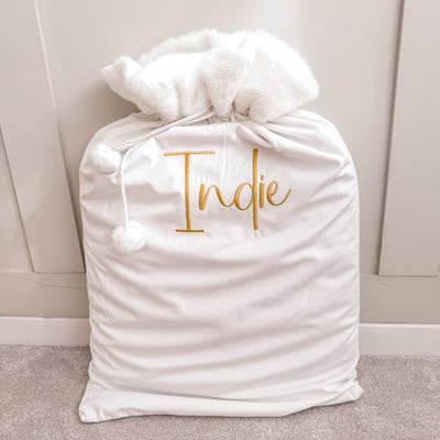Personalised White Santa Sack