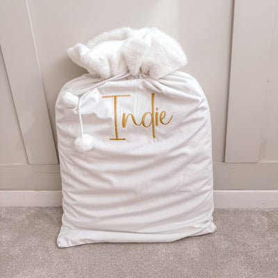 Personalised White Santa Sack