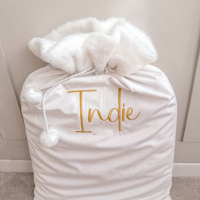 Personalised White Santa Sack