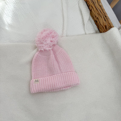 Pink Knitted Baby Hat