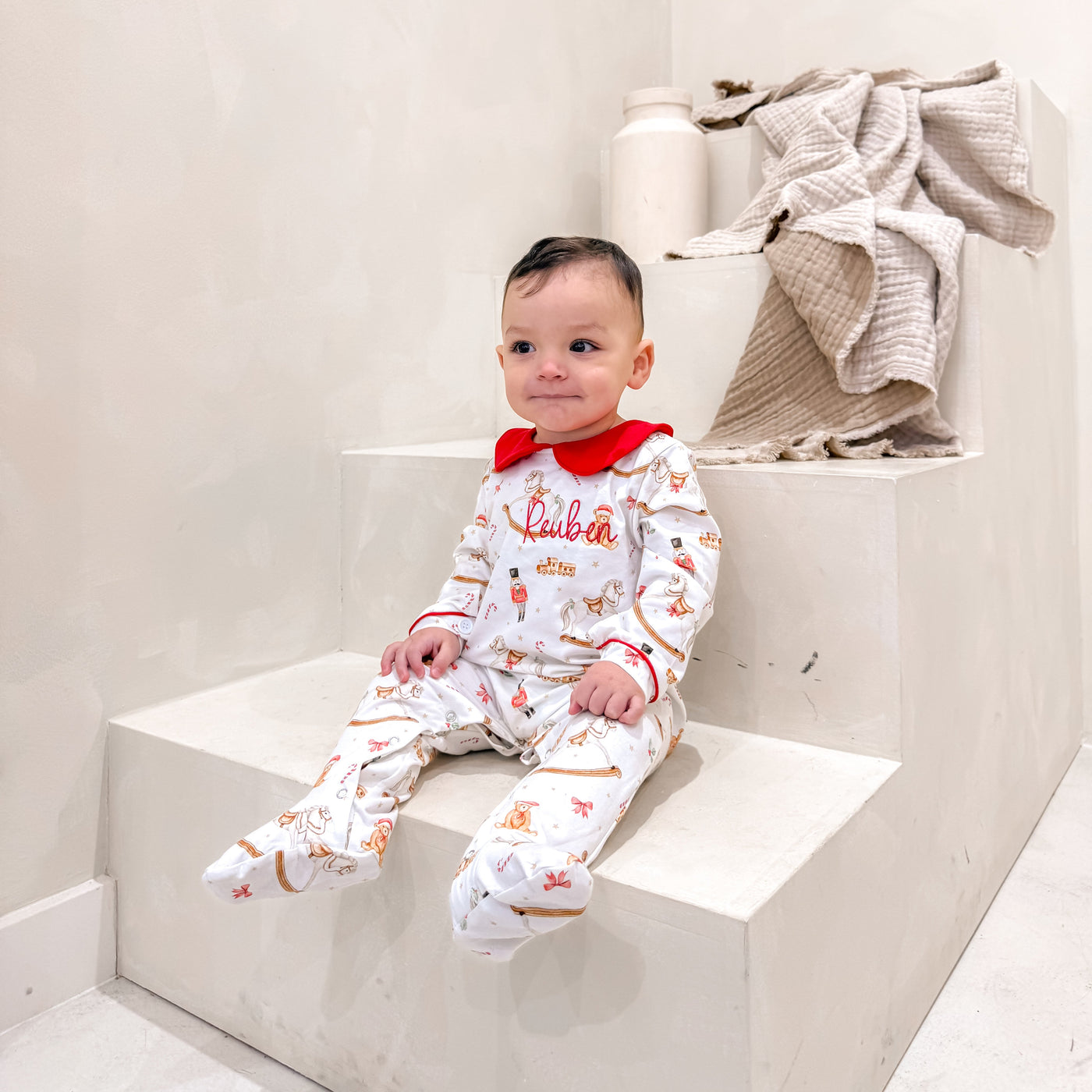 Personalised Winter Wonderland Sleepsuit