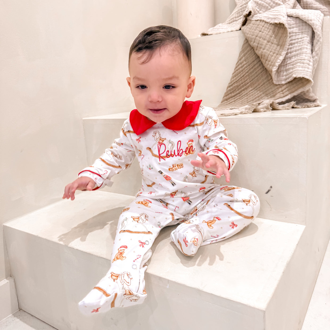 Personalised Winter Wonderland Sleepsuit