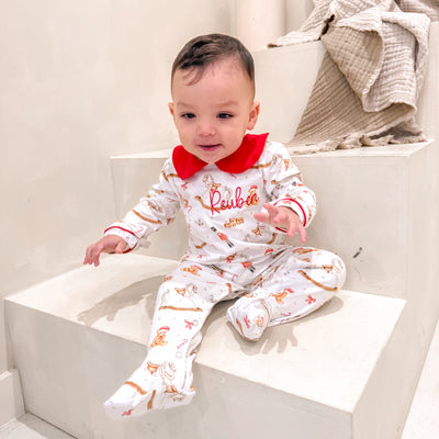 Personalised Winter Wonderland Sleepsuit