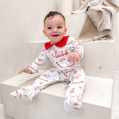 Personalised Winter Wonderland Sleepsuit