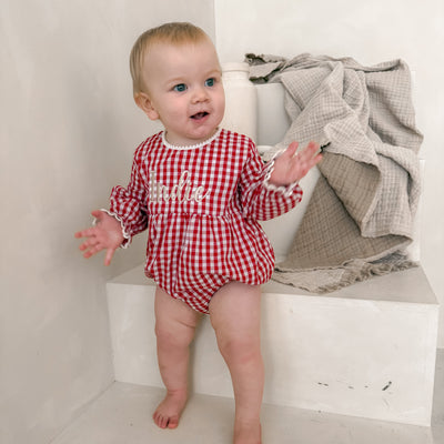 Personalised Gingham Romper