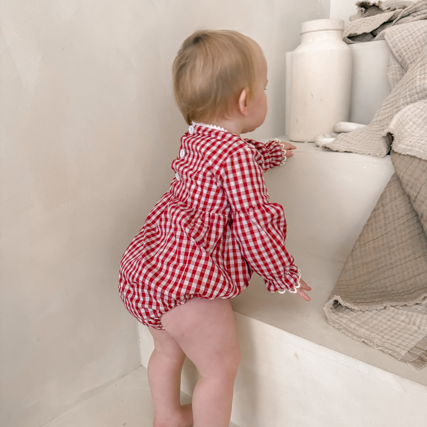 Personalised Gingham Romper