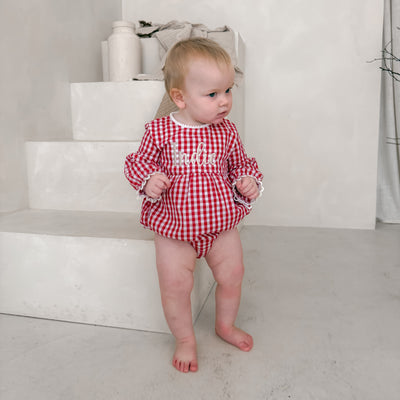 Personalised Gingham Romper