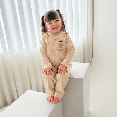 Personalised Gingerbread Classic Beige Pyjamas