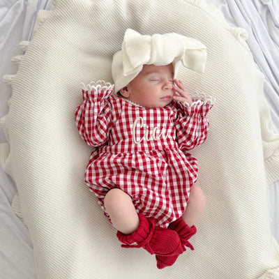 Personalised Gingham Romper