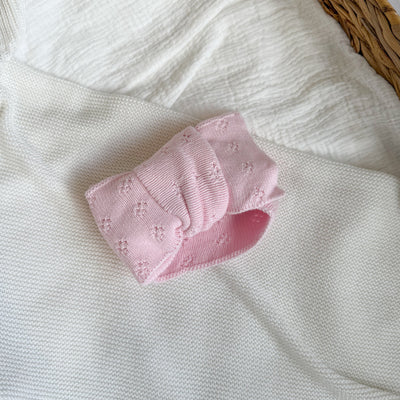 Baby Pink Pointelle Bow