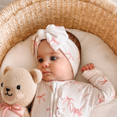 Ribbed Bow Headband