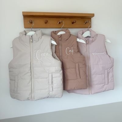Natural Personalised Padded Gilet