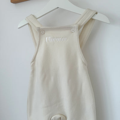 Embroidered Personalised Fleece Dungarees