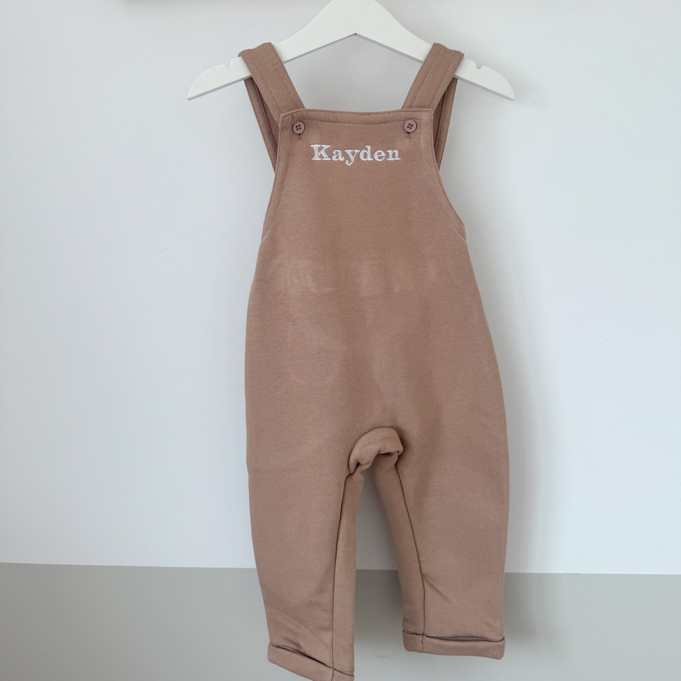 Embroidered Personalised Fleece Dungarees