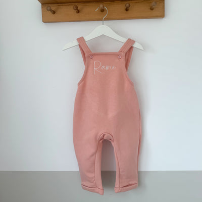 Embroidered Personalised Fleece Dungarees