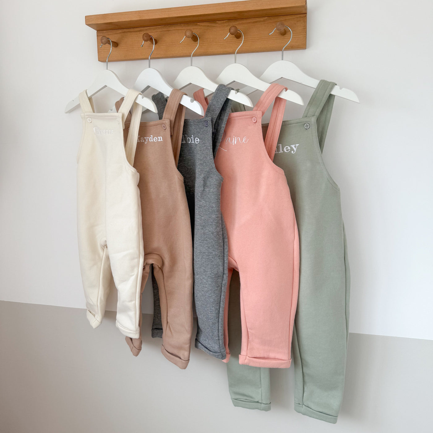 Embroidered Personalised Fleece Dungarees
