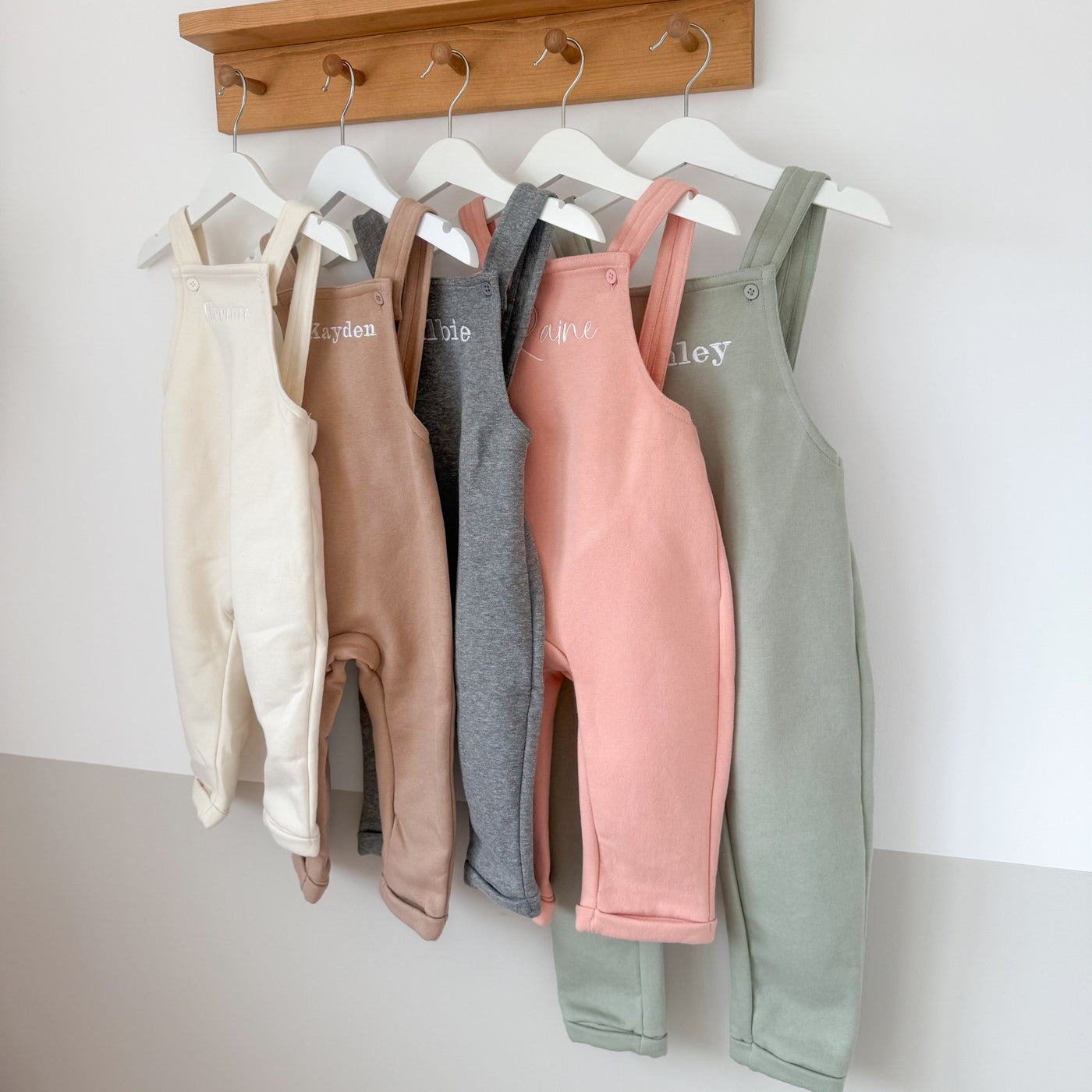 Embroidered Personalised Fleece Dungarees