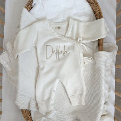 White Personalised Luxury Long Romper