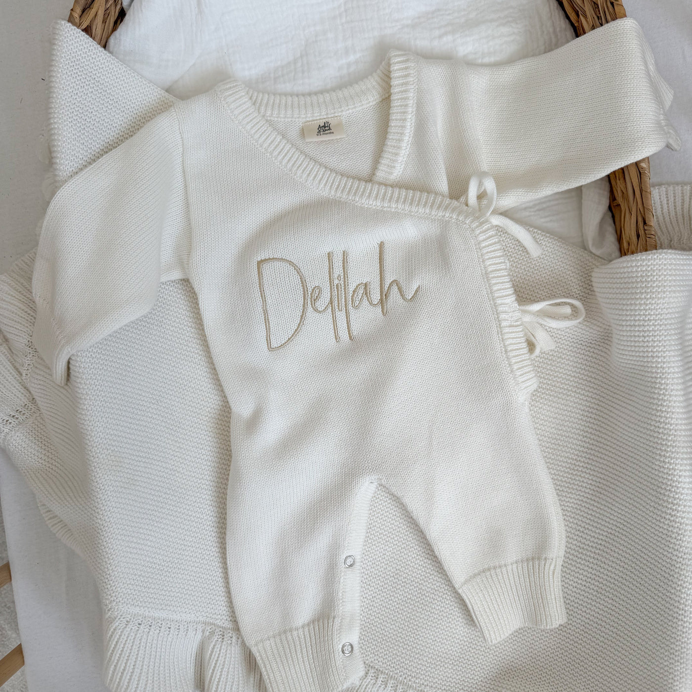 White Personalised Luxury Long Romper