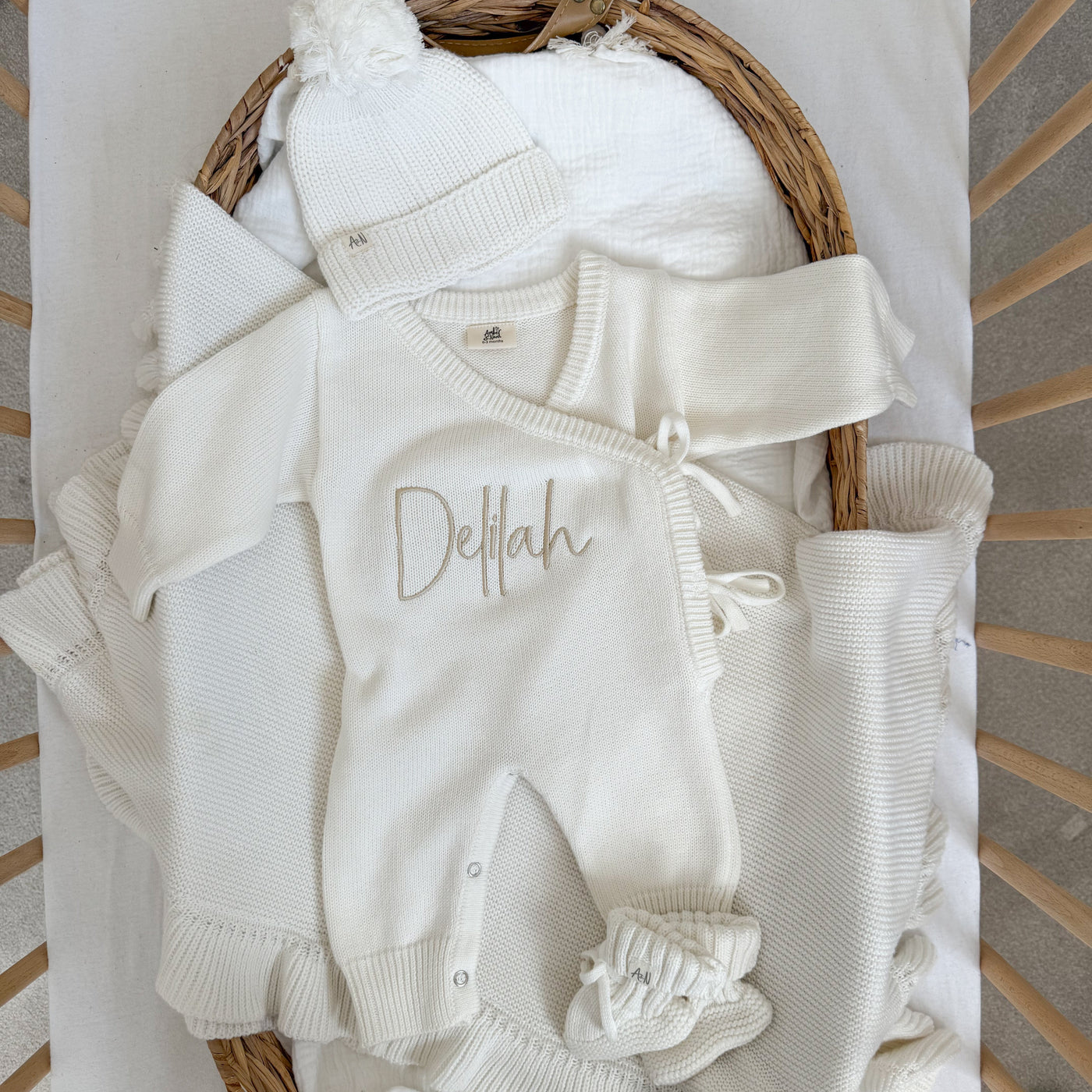 White Personalised Luxury Long Romper