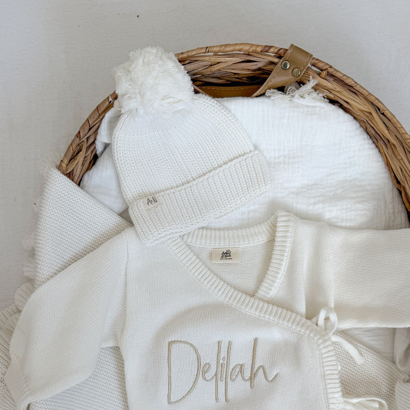 White Knitted Baby Hat