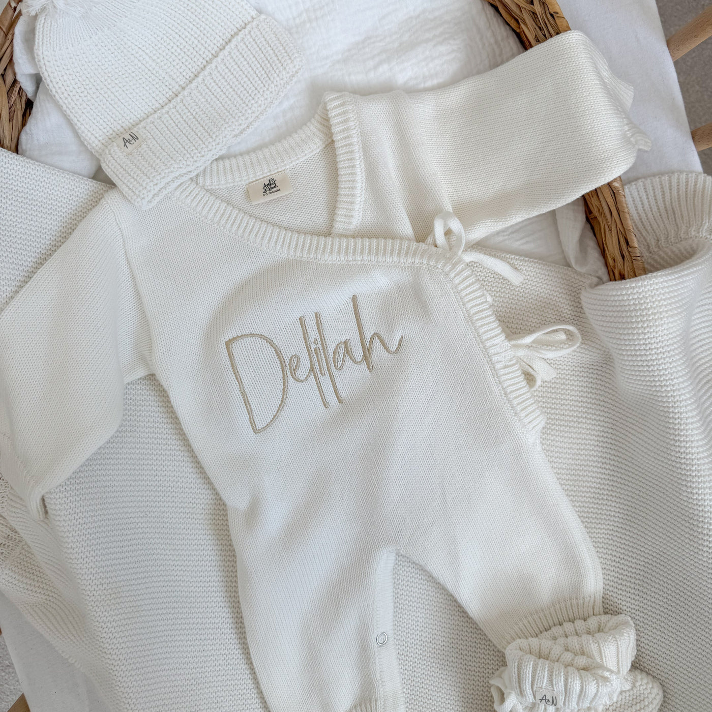 White Personalised Luxury Long Romper